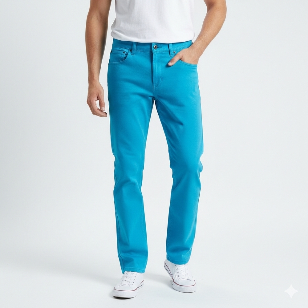 Los angeles slim fit Jeans mens blue size W32 L30 - Picture 1 of 13
